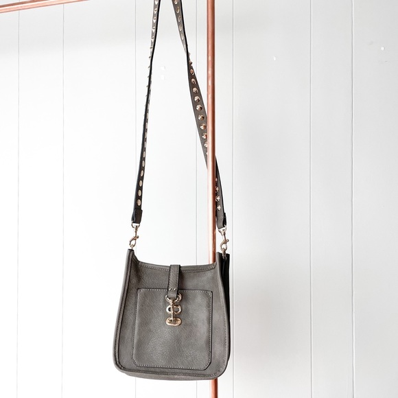 Steve Madden Handbags - NWOT Grey Studded Crossbody Bag